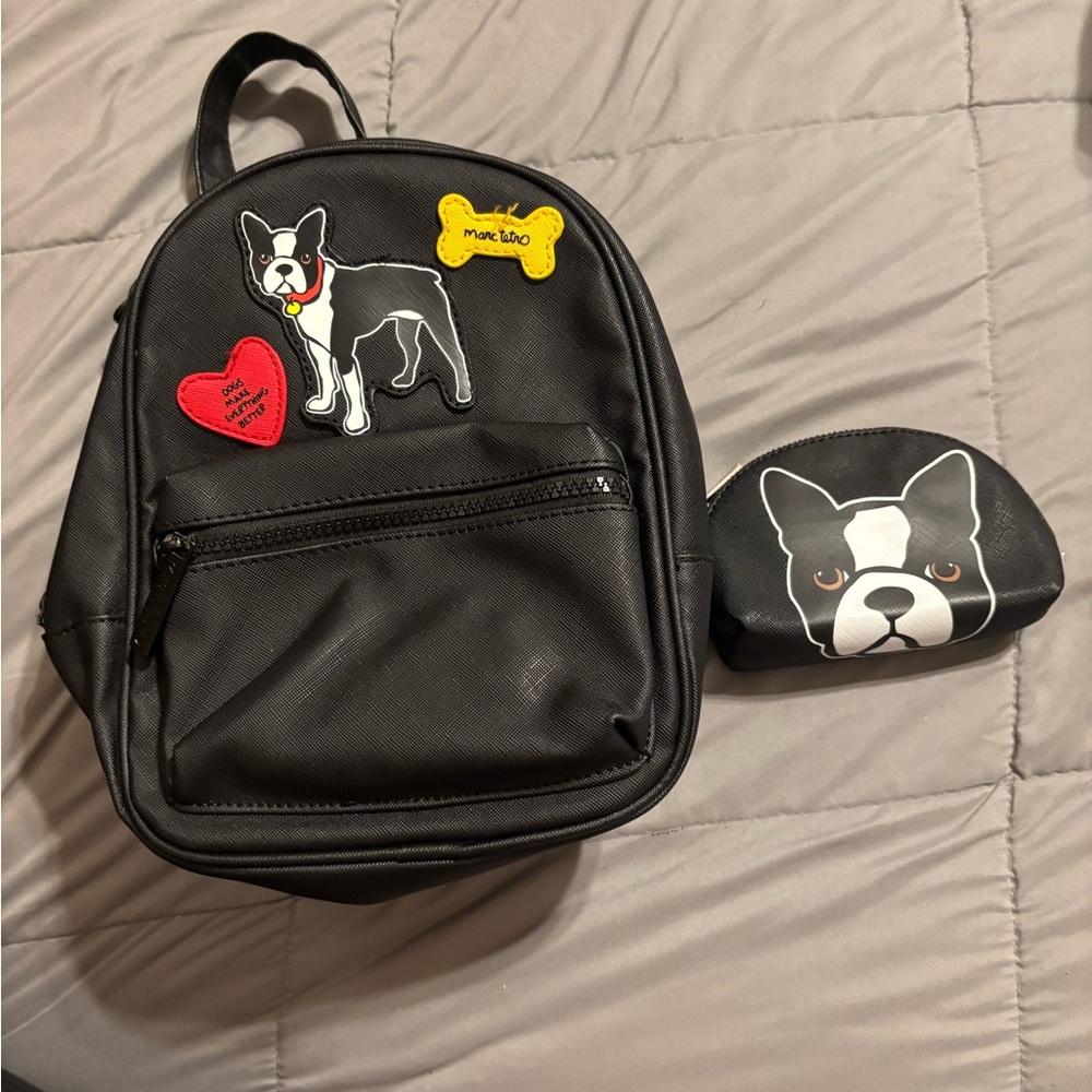 Marc Tetro Black Dog Patch Backpack Carrier Bag